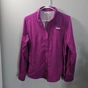 Columbia PFG Long Sleeve Snap Button Up Long Sleeve Shirt